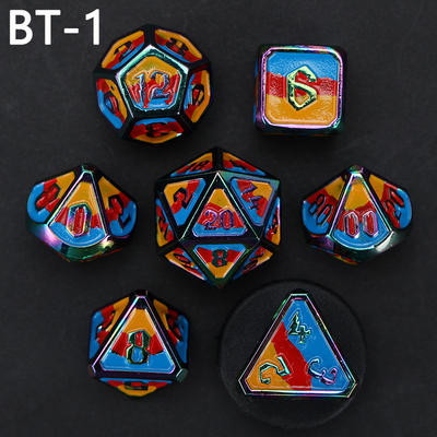 Jeu de dés en métal et en plastique personnalisé D20 D &amp; D polyédre DND jeu de dés RPG