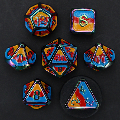 Jeu de dés en métal et en plastique personnalisé D20 D &amp; D polyédre DND jeu de dés RPG