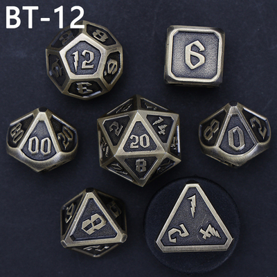 Jeu de dés en métal et en plastique personnalisé D20 D &amp; D polyédre DND jeu de dés RPG
