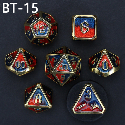 Jeu de dés en métal et en plastique personnalisé D20 D &amp; D polyédre DND jeu de dés RPG