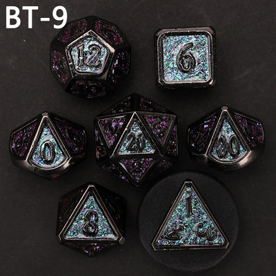 Jeu de dés en métal et en plastique personnalisé D20 D &amp; D polyédre DND jeu de dés RPG