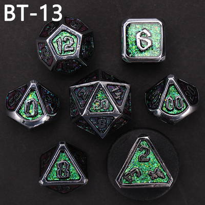 Jeu de dés en métal et en plastique personnalisé D20 D &amp; D polyédre DND jeu de dés RPG