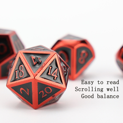 Jeu de dés en métal solide D20 personnalisé D &amp; D polyédre DND jeu de dés RPG