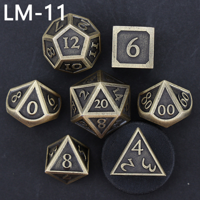 Jeu de dés en métal solide D20 personnalisé D &amp; D polyédre DND jeu de dés RPG