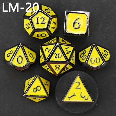 Jeu de dés en métal solide D20 personnalisé D &amp; D polyédre DND jeu de dés RPG