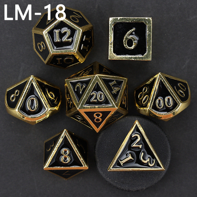 Jeu de dés en métal solide D20 personnalisé D &amp; D polyédre DND jeu de dés RPG