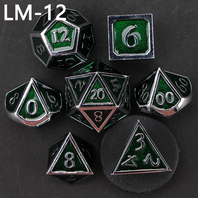 Jeu de dés en métal solide D20 personnalisé D &amp; D polyédre DND jeu de dés RPG