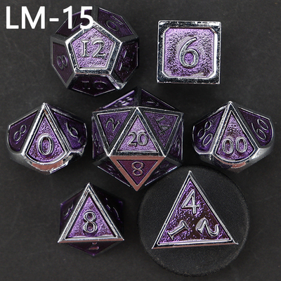 Jeu de dés en métal solide D20 personnalisé D &amp; D polyédre DND jeu de dés RPG