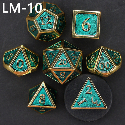 Jeu de dés en métal solide D20 personnalisé D &amp; D polyédre DND jeu de dés RPG