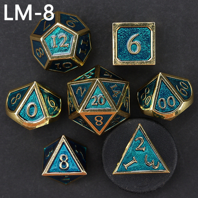 Jeu de dés en métal solide D20 personnalisé D &amp; D polyédre DND jeu de dés RPG