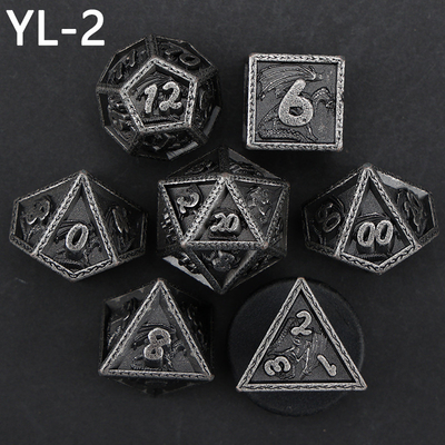 DND vert Dragon et Dungeon jeu de dés en métal personnalisé jeu de dés en runes personnalisé