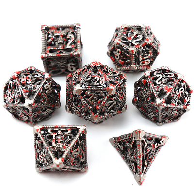 jeu de dés en métal creux jeu de dés polyédrique personnalisé dragon et dragon