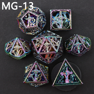 jeu de dés en métal creux jeu de dés polyédrique personnalisé dragon et dragon