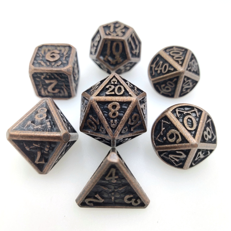GST Multipurpose Mini RPG DiceGold Plated Polyhedral Dice Set Expérience de jeu tactile unique noir