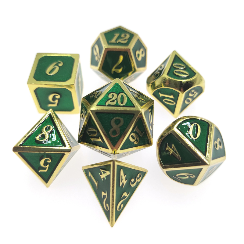 Les matrices de fantaisie en métal ont placé les matrices antiusure de jeu de 7 morceaux ont placé le vert polyèdre de jeune truie d'usage