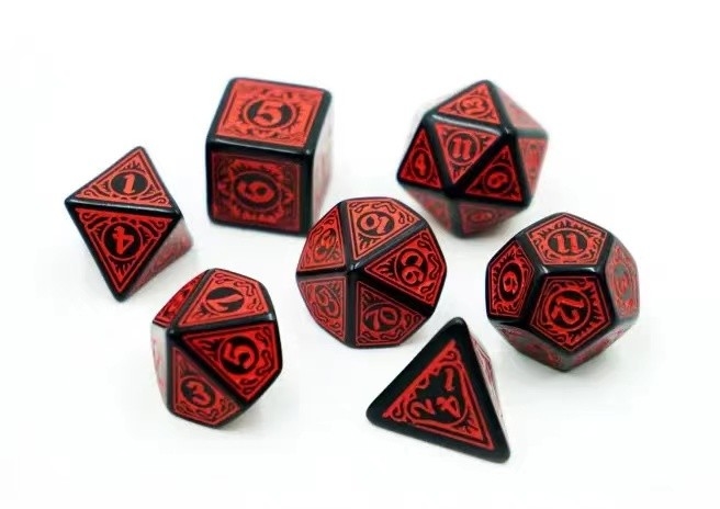 Jeu de rôle à la mode jeu de dés 20 mm fond noir