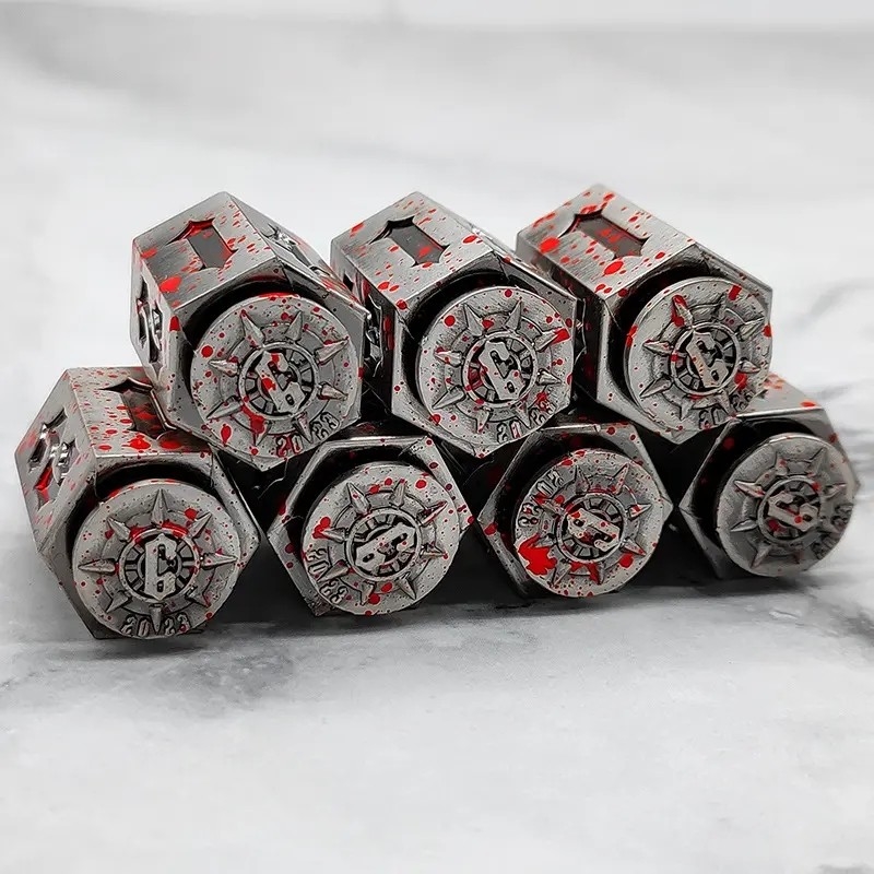 Jeu standard DND Dose métallique polyédrique pondérée pour les jeux de table de poker