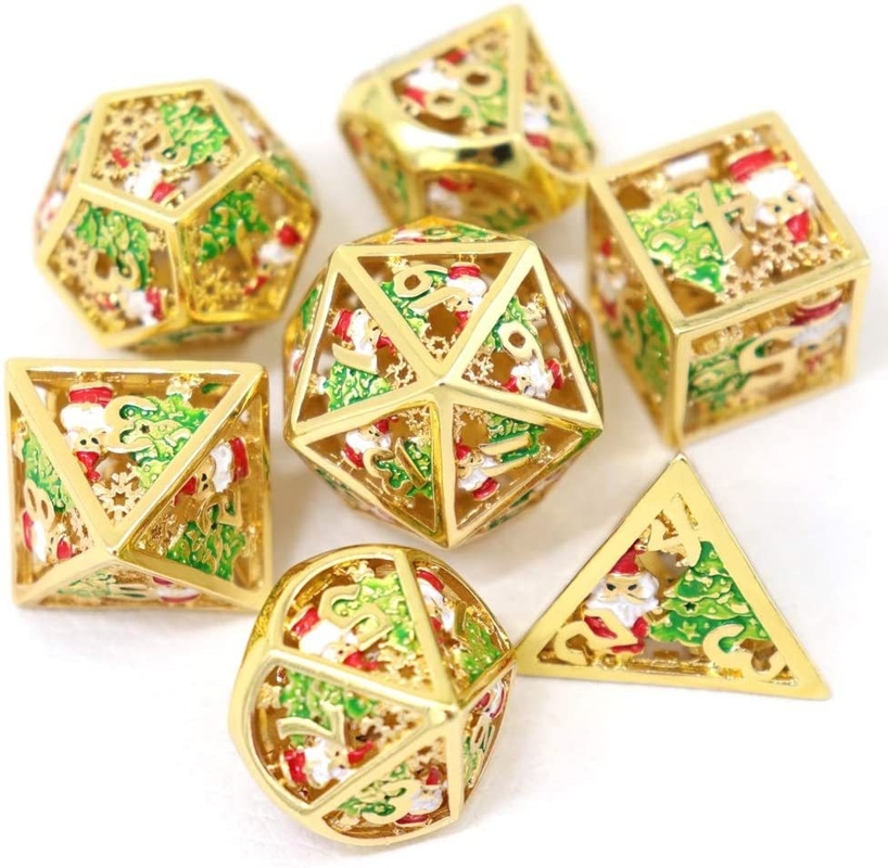 Noël Hollow Multi Noodle dés métalliques numériques DND Dragon et Donjon