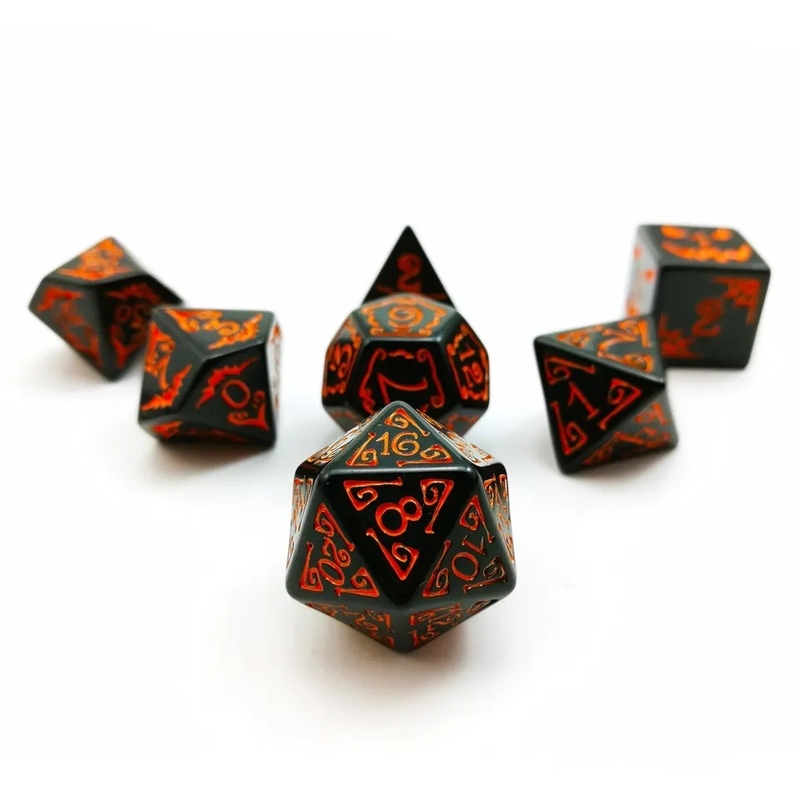 Réglage des dés en résine polymodial 7PCS RPG D4 D6 D8 D10 D12 D20 D20