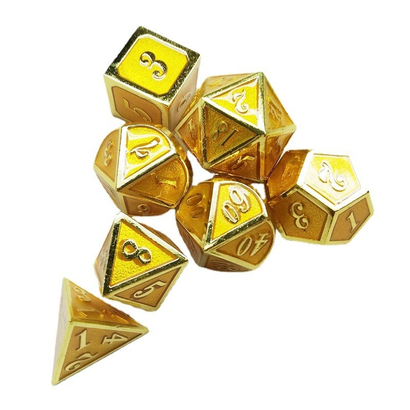 Ensemble de dés en métal massif, porte pour hommes, Cruch DND RPG