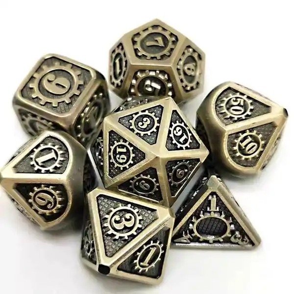 Jeu de société de dés en métal en couleur Kuusu DND RPG