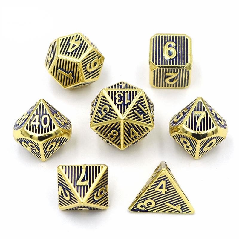 Jeu de bureau en métal vertical à plusieurs visages Dnd Rpg Coc Couleur bronze