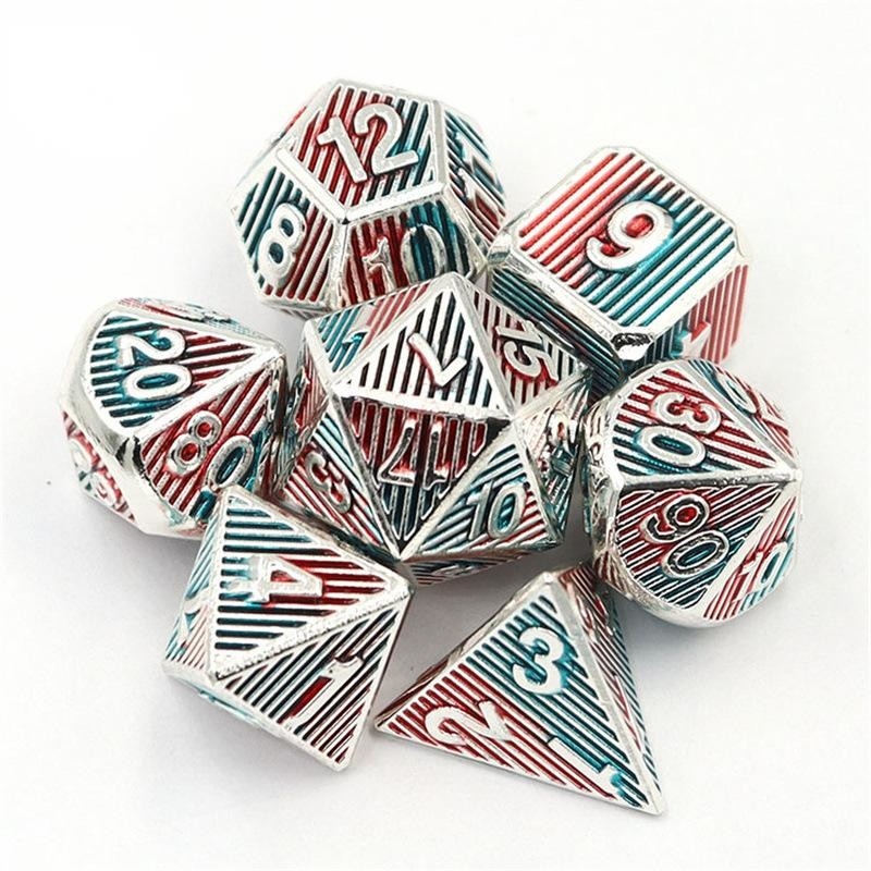 RPG numérique en métal en dés couleur bande verticale Dnd Coc Style de luxe