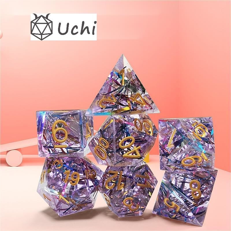bande de couleur violette Resine Boarding Dice Set Dragon and Dungeon