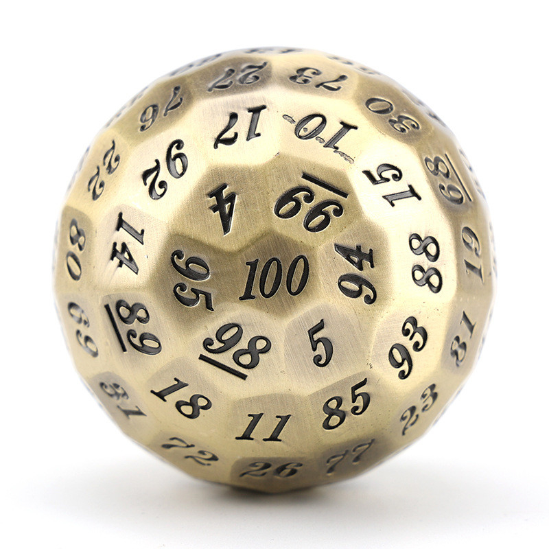 Couleur Solid 100D Metal Dice Set Donjon et Dragon DND # RPG # COC