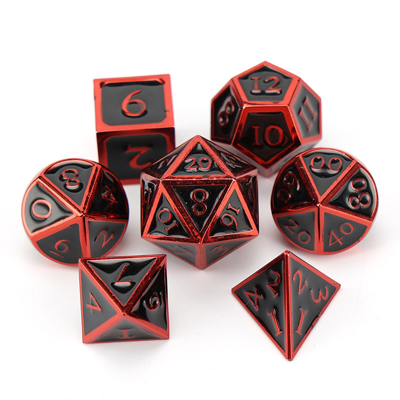 Jeu de dés en métal solide D20 personnalisé D &amp; D polyédre DND jeu de dés RPG