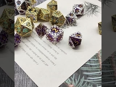 Résine cadre en cuivre argent transparent dés en résine DND dragon et donjon COC