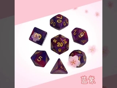 Rouge, violet et noir trois couleurs de résine jeu de dés dragon et donjon dnd dés